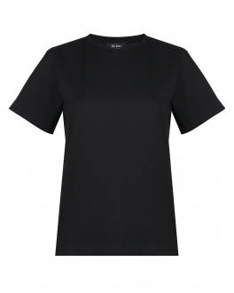 Черная футболка с подплечниками ALINE Черный, арт. AL090801 | Фото 1