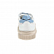 Кроссовки с голубыми шнурками, белые Voile blanche | Фото 3