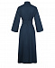 Темно-синее платье-рубашка с поясом Pietro Brunelli | Фото 5