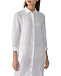 Платье-рубашка с разрезами по бокам, белое 120% Lino | Фото 7