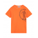 Оранжевая футболка с лого Bikkembergs | Фото 1