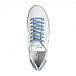 Кроссовки с голубыми шнурками, белые Voile blanche | Фото 4