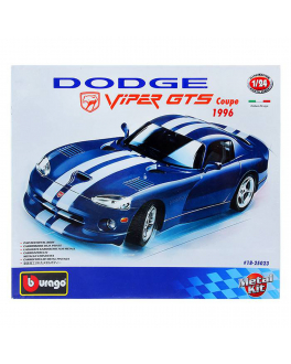 Машинка 18-25023 1:24 1996 Dodge Viper GTS Coupe - Blue (Model Kit (12) Bburago , арт. 18-25023 | Фото 2