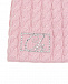 Розовая шапка с логотипом из страз Chobi | Фото 3