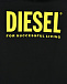 Черная спортивная куртка с желтым логотипом Diesel | Фото 4