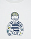 Кремовая футболка с принтом &quot;моряк&quot; Sanetta Kidswear | Фото 3