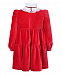 Красное бархатное платье с белым воротником IL Gufo | Фото 2