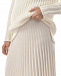 Молочная плиссированная юбка из смесовой шерсти Pietro Brunelli | Фото 9