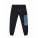 Черные спортивные брюки с джинсовым лого Diesel | Фото 1