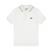 Белая футболка-поло с вышитым лого CP Company | Фото 1