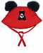 Красная панама с аппликацией &quot;медвежонок&quot; Chobi | Фото 3