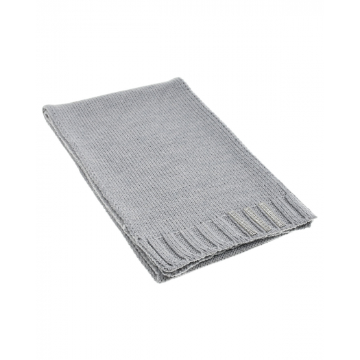 Серый шарф из шерсти Joli Bebe | Фото 1