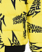 Желтая стеганая куртка с логотипом  | Фото 5