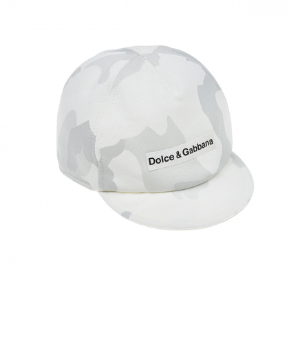 Белая бейсболка с камуфляжным принтом Dolce&Gabbana | Фото 1