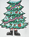 Белая толстовка с принтом &quot;новогодняя елка&quot; Stella McCartney | Фото 3