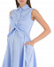 Голубое платье-рубашка без рукавов Pietro Brunelli | Фото 8