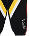 Черные спортивные брюки color block No. 21 | Фото 3