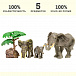 Набор фигурок &quot;Мир диких животных&quot;: Семья слонов, 5 предметов Masai Mara | Фото 8