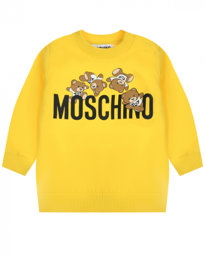 Свитшот с лого, желтый Moschino | Фото 1
