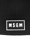 Черная шапка с белым логотипом MSGM | Фото 3