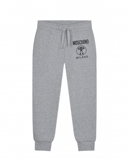 Серые спортивные брюки с лого Moschino Серый, арт. HUP05N LDA17 60901 | Фото 1