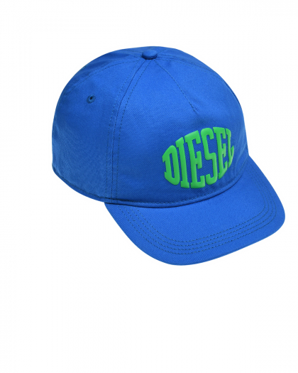 Бейсболка с зеленым лого, синяя Diesel | Фото 1