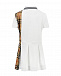 Белое платье-поло с бежевой вставкой Burberry | Фото 2