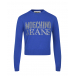 Синий джемпер с лого из стразов Mo5ch1no Jeans | Фото 1