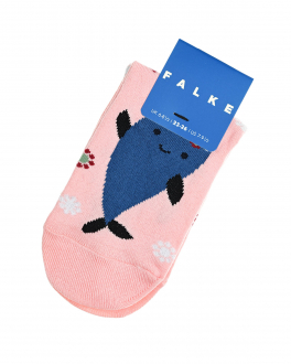 Розовые носки с принтом &quot;кит&quot; Falke Розовый, арт. 10447 8476 | Фото 1
