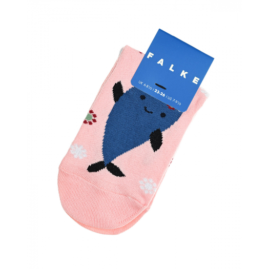 Розовые носки с принтом &quot;кит&quot; Falke | Фото 1