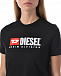 Базовая футболка с лого, черная Diesel | Фото 8