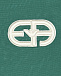 Зеленая футболка с белым лого Emporio Armani | Фото 3