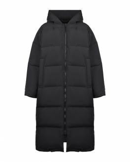 Черное двустороннее пальто-парка из технологичной ткани Yves Salomon Черный, арт. 23WYM02620DOXW C99 | Фото 1