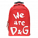 Красный рюкзак-чемодан с логотипом 13х34х29 см Dolce&Gabbana | Фото 2