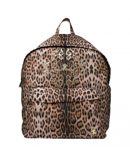 Леопардовый рюкзак, 33x34x11 см Roberto Cavalli Мультиколор, арт. QJB001 5RF65 504 | Фото 1