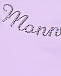 Сиреневая майка с логотипом из страз Monnalisa | Фото 3