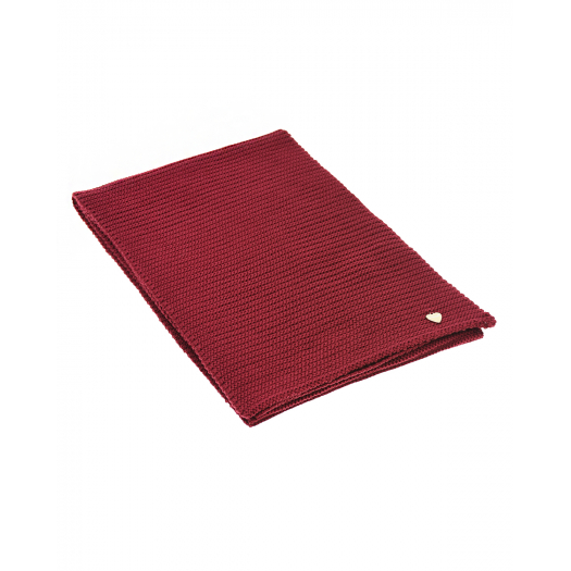 Красный вязаный шарф 150х22 см Il Trenino | Фото 1