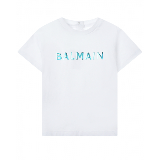 Белая футболка с лого Balmain | Фото 1