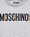 Серая футболка с логотипом и медвежатами Moschino | Фото 3