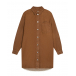 Удлиненная рубашка коричневого цвета MM6 Maison Margiela | Фото 1