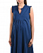 Синее платье для беременных с рюшами Attesa | Фото 7