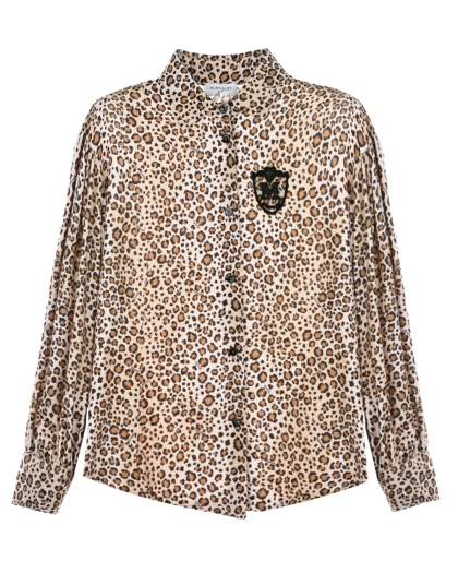 Рубашка с леопардовым принтом Monnalisa | Фото 1