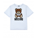 Белая футболка с принтом &quot;медвежонок&quot; Moschino | Фото 1