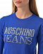 Синий джемпер с лого из стразов Mo5ch1no Jeans | Фото 7