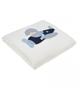 Одеяло с аппликацией &quot;летчик&quot;, 78х72 см La Perla Белый, арт. 52180 KO | Фото 1