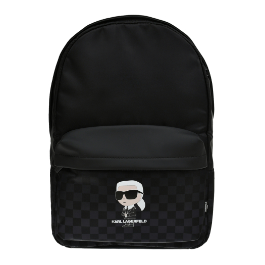 Рюкзак с принтом Karl, черный Karl Lagerfeld kids | Фото 1