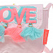 Розовая сумка с помпонами и аппликацией &quot;Love&quot;  | Фото 5