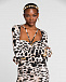 Бежевое платье c леопардовым принтом Roberto Cavalli | Фото 4