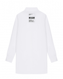 Белая рубашка с цветочным принтом MSGM Белый, арт. MS029171 001 | Фото 2