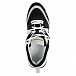 Черно-белые кроссовки с замшевыми вставками Emporio Armani | Фото 4